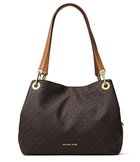 michael kors signature raven large tote|michael kors large raven bag.